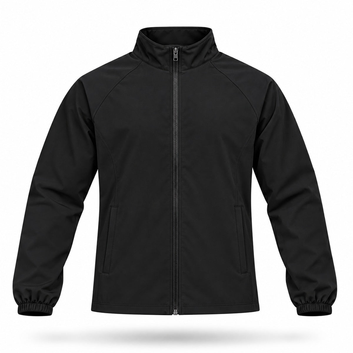 Active Men's Zip-Up Track Jacket – Black