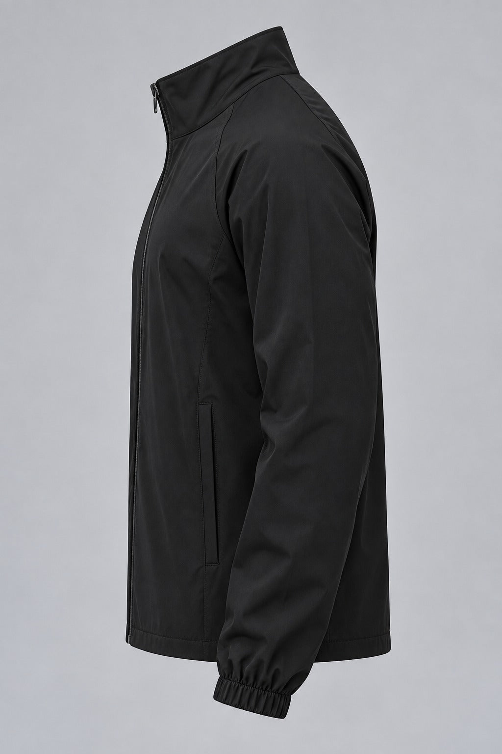 Active Men's Zip-Up Track Jacket – Black