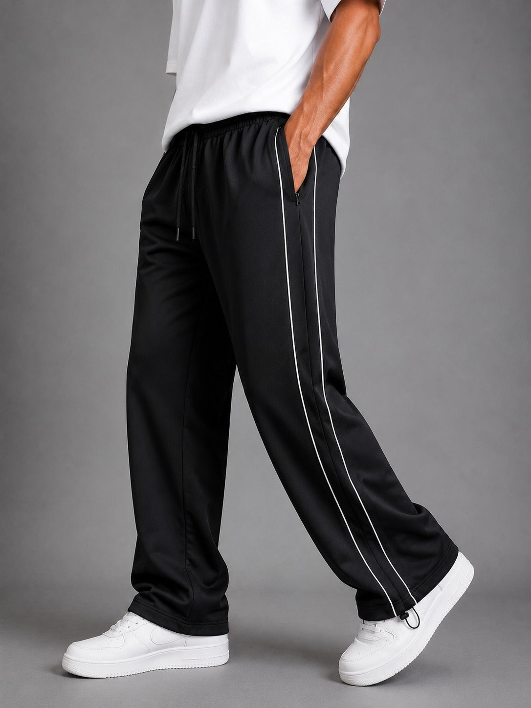 UrbanFlow Wide-Leg Trouser – Black