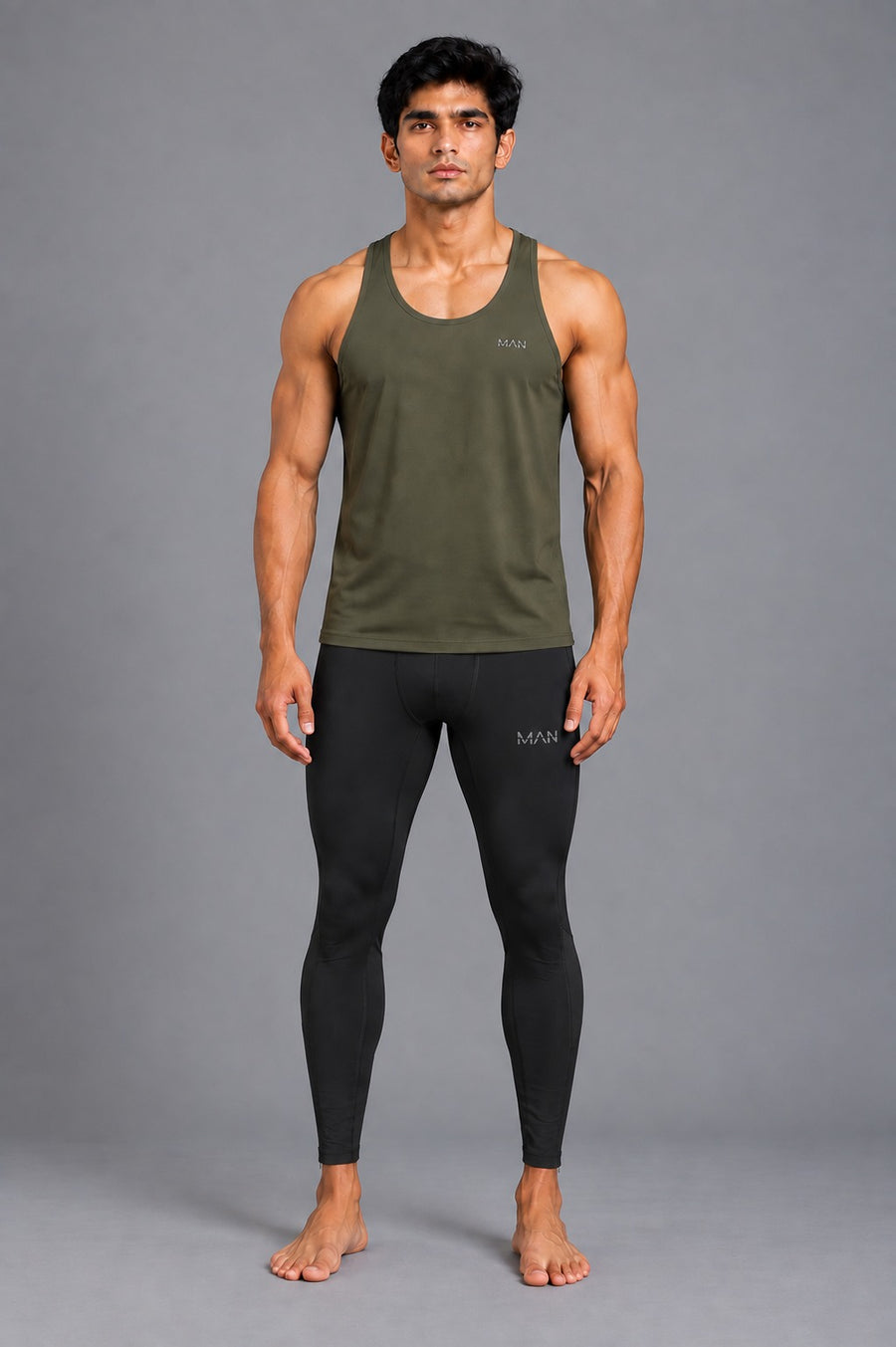 Active Men's Performance Leggings – Black