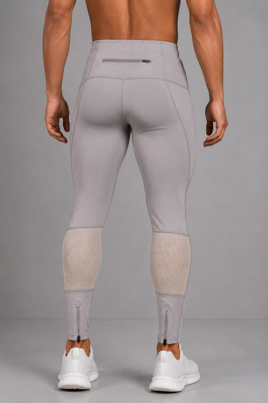 AeroFlex Men’s Performance Leggings – Stone Grey