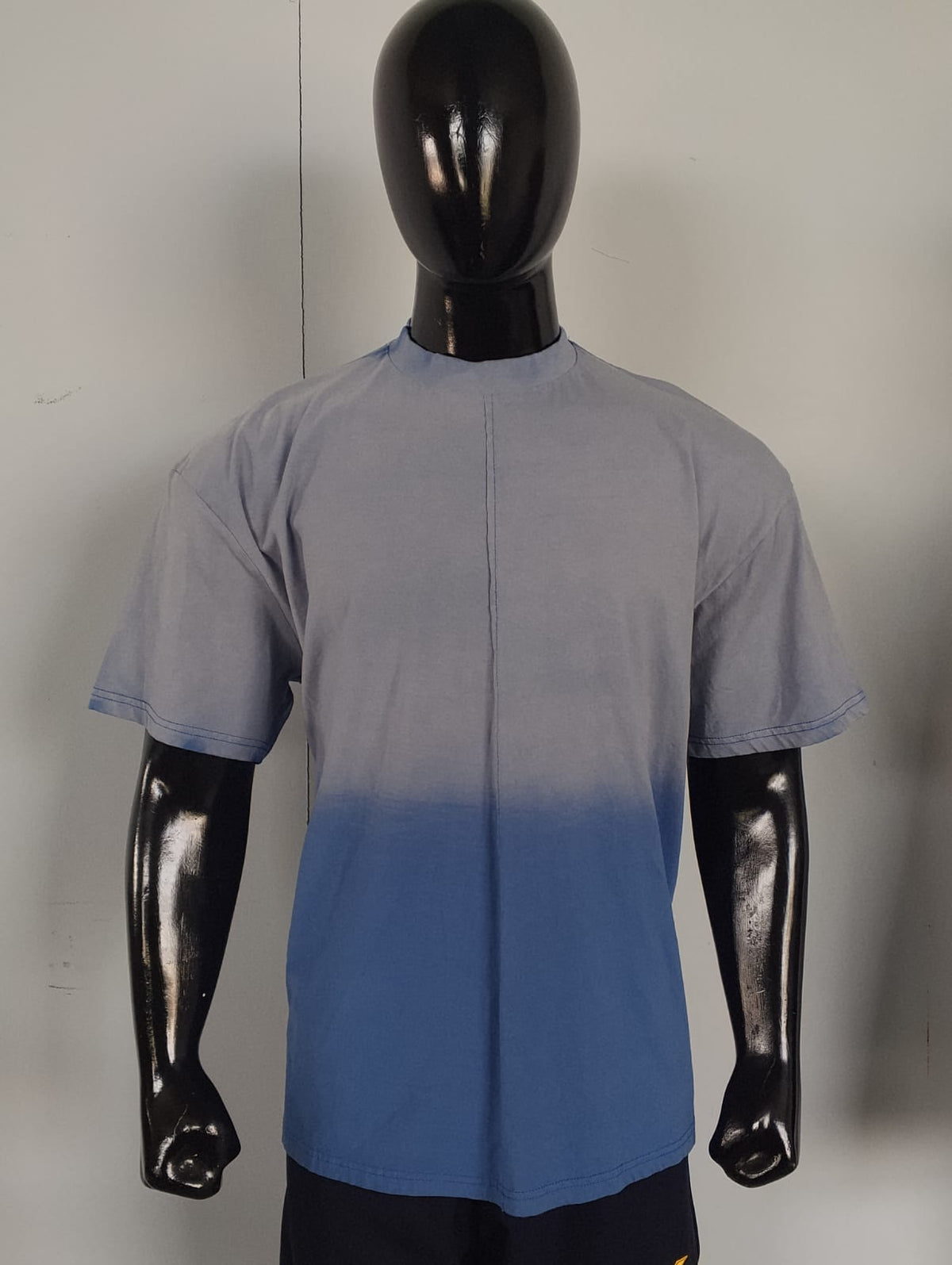 Gradient Dyed Center Seam Tee – Sky Blue