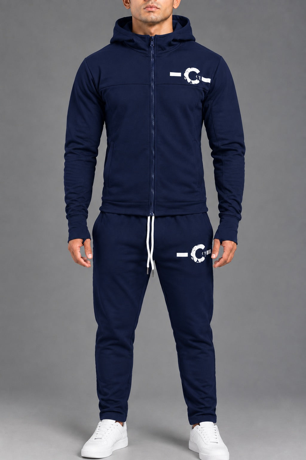 Essential Zip Tracksuit – Navy Blue