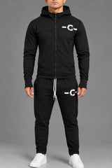 Essential Zip Tracksuit – Black
