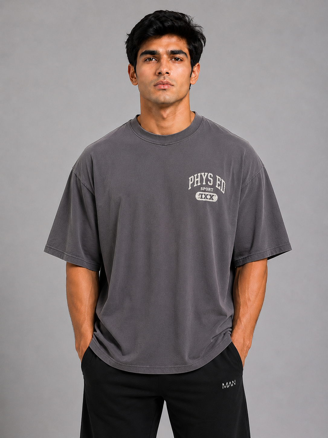 Oversized Essential Tee – Heather Grey