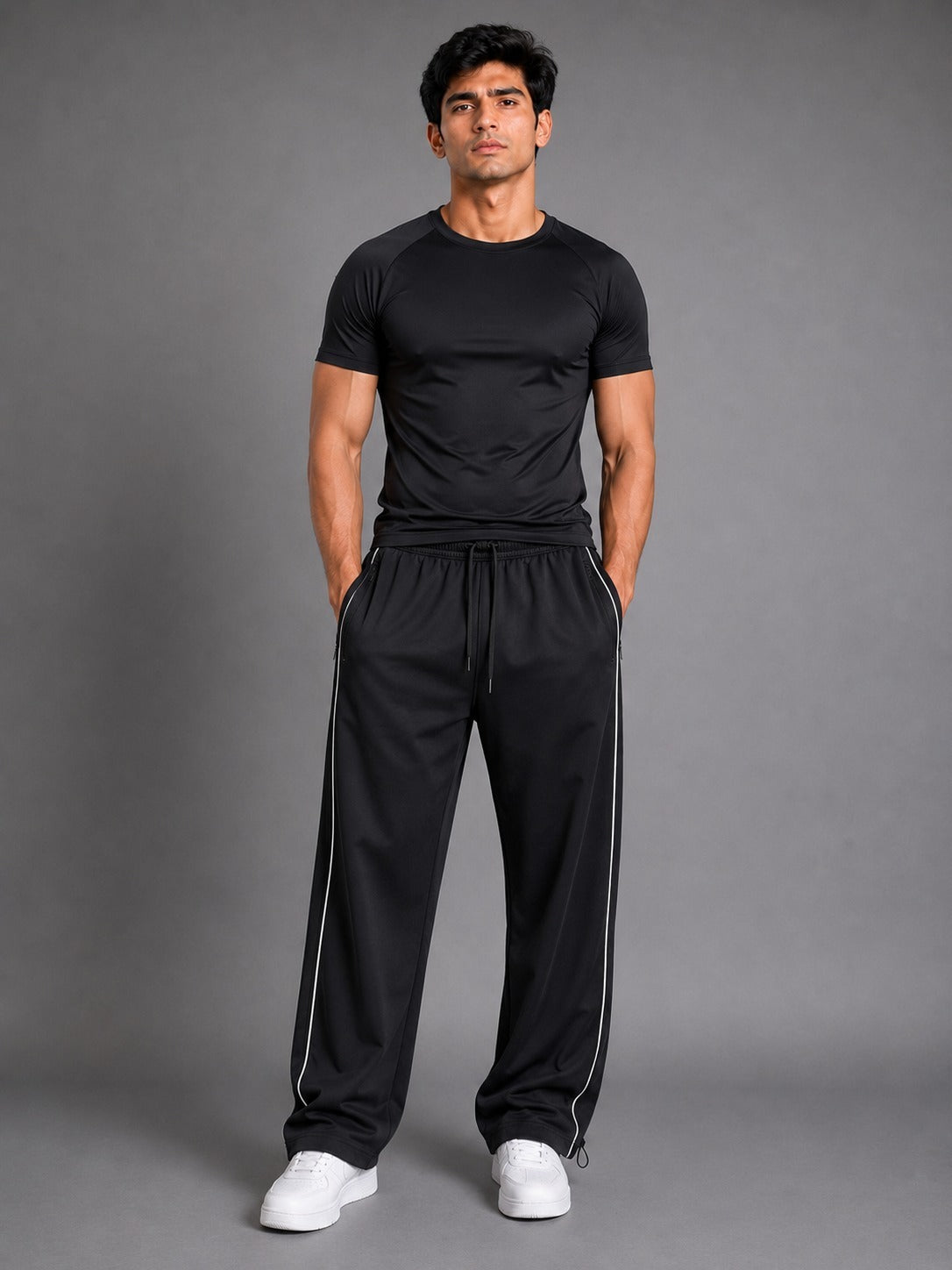 UrbanFlow Wide-Leg Trouser – Black