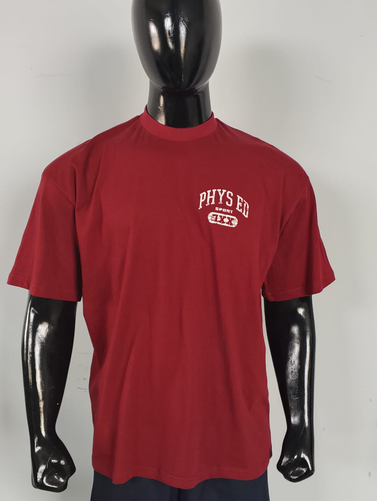 Oversized Essential Tee – Maroon