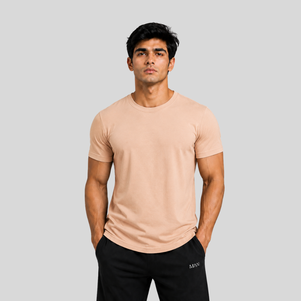 Dune Cotton Tee – Sand