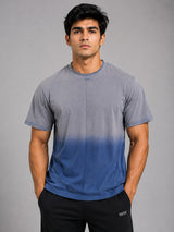 Gradient Dyed Center Seam Tee – Sky Blue