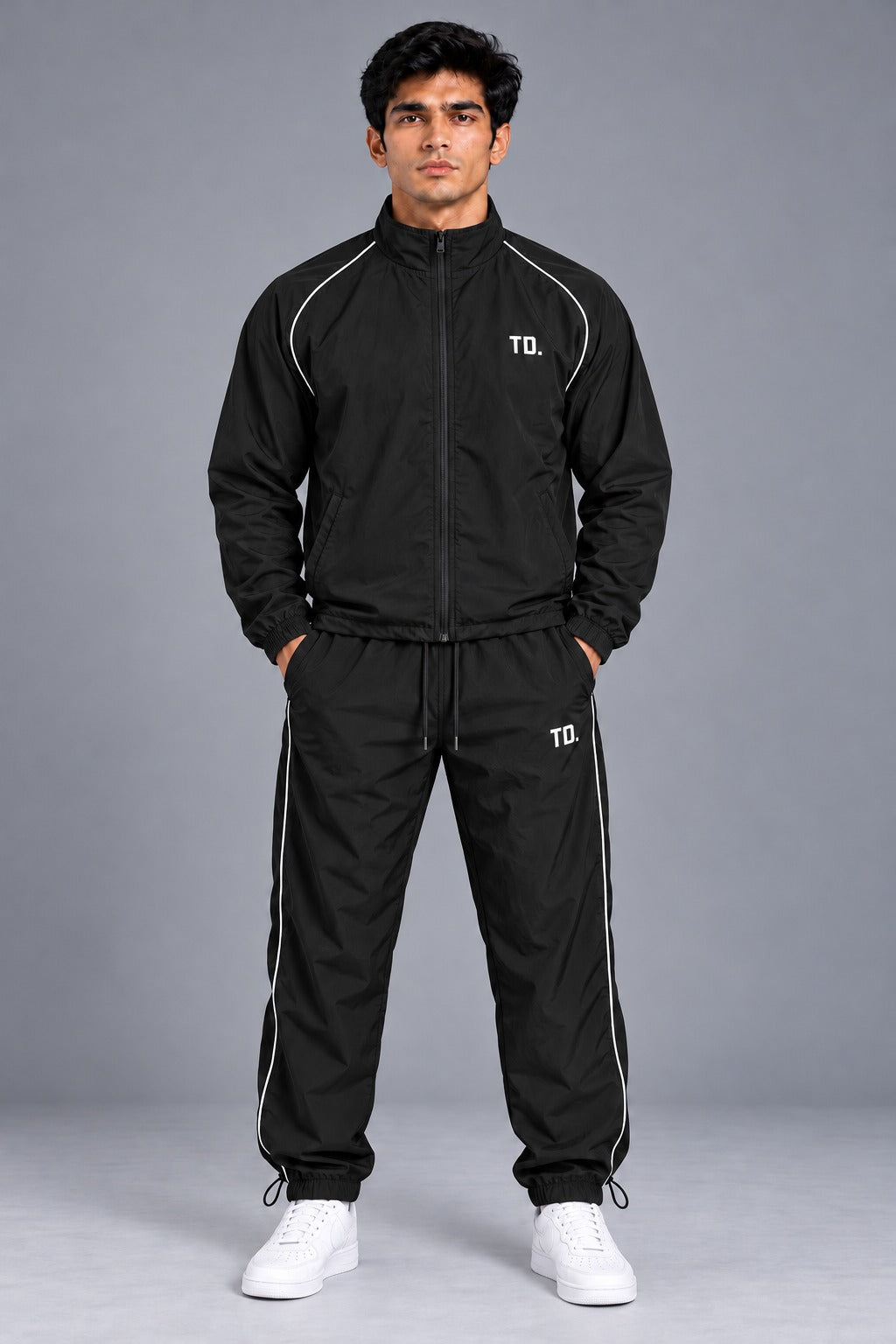 Men's Track Jacket & Jogger Set – Black