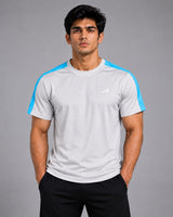Active Performance Tee – Gray & Blue
