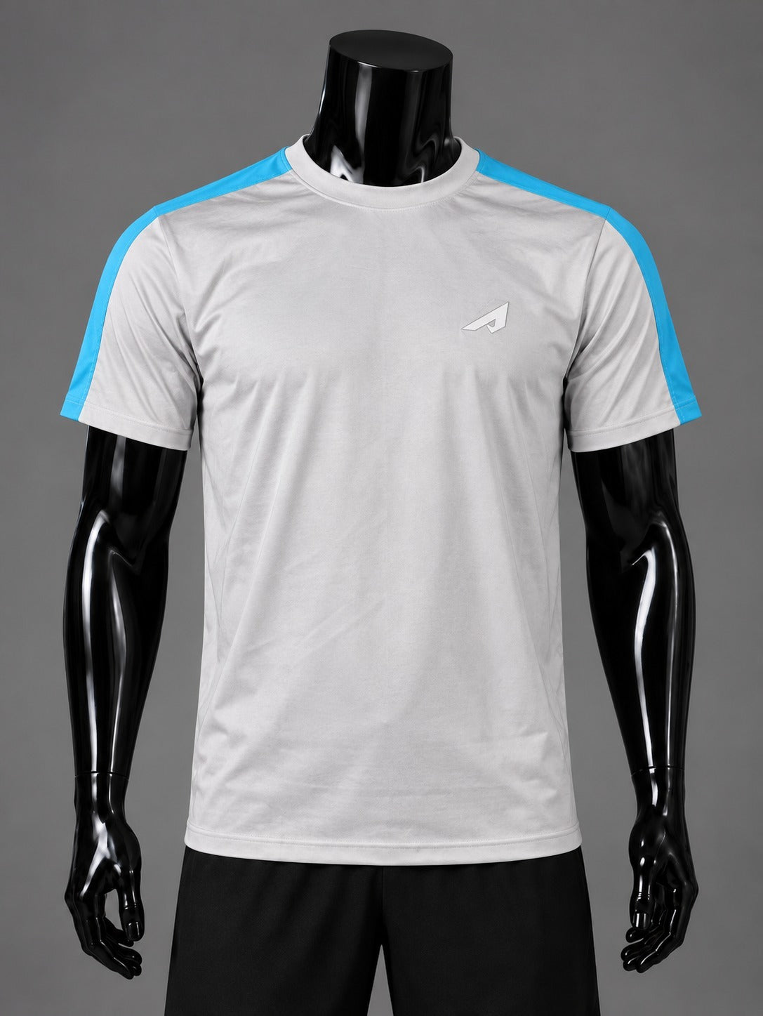 Active Performance Tee – Gray & Blue