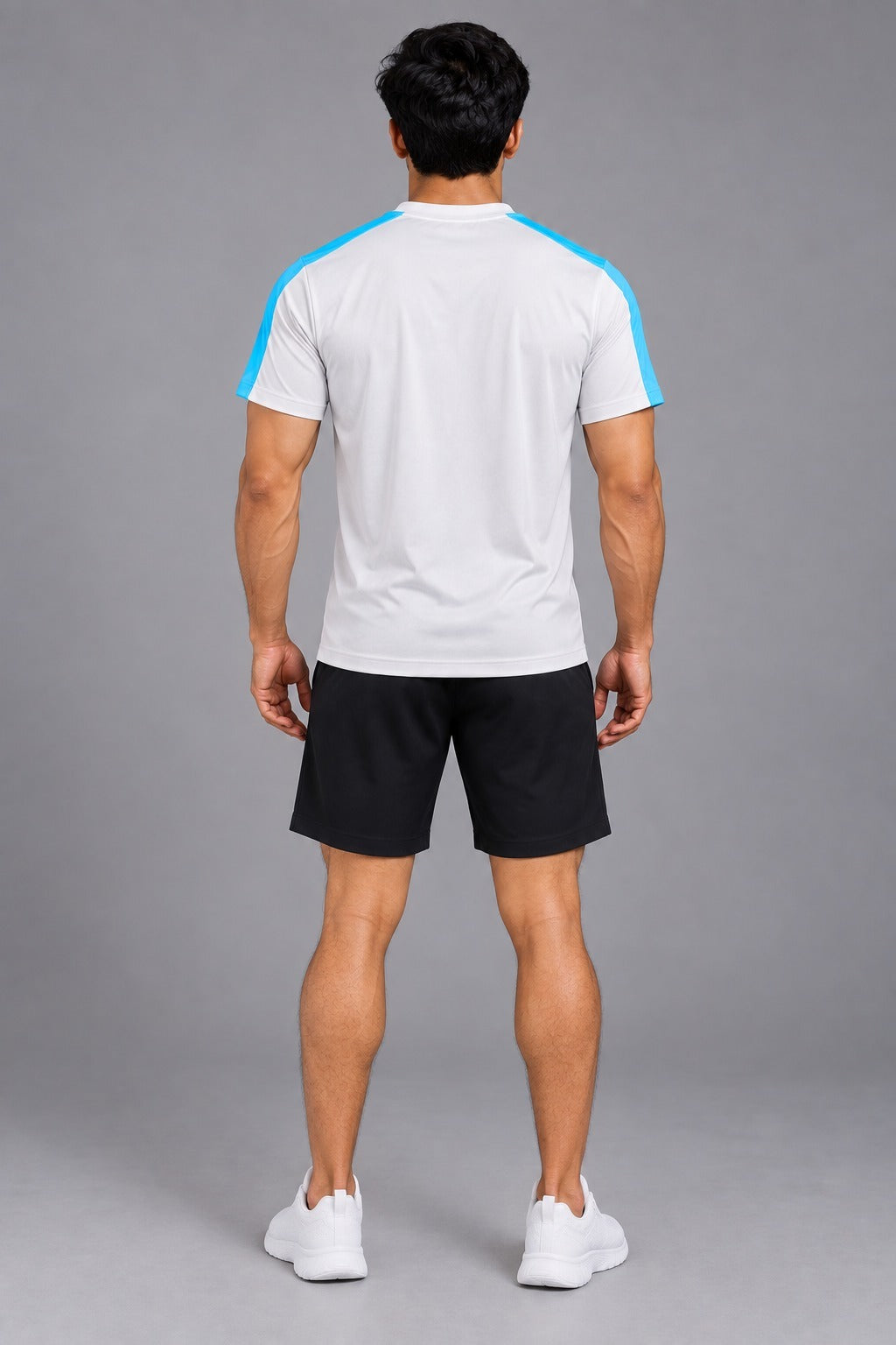 Active Performance Tee – Gray & Blue