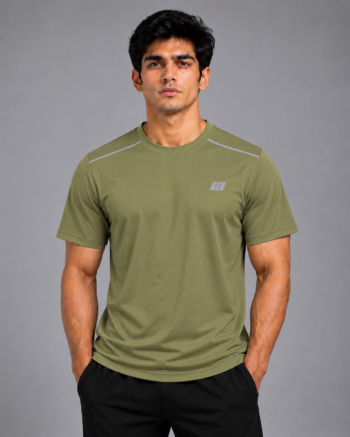 Active Performance Tee – Olive-Green