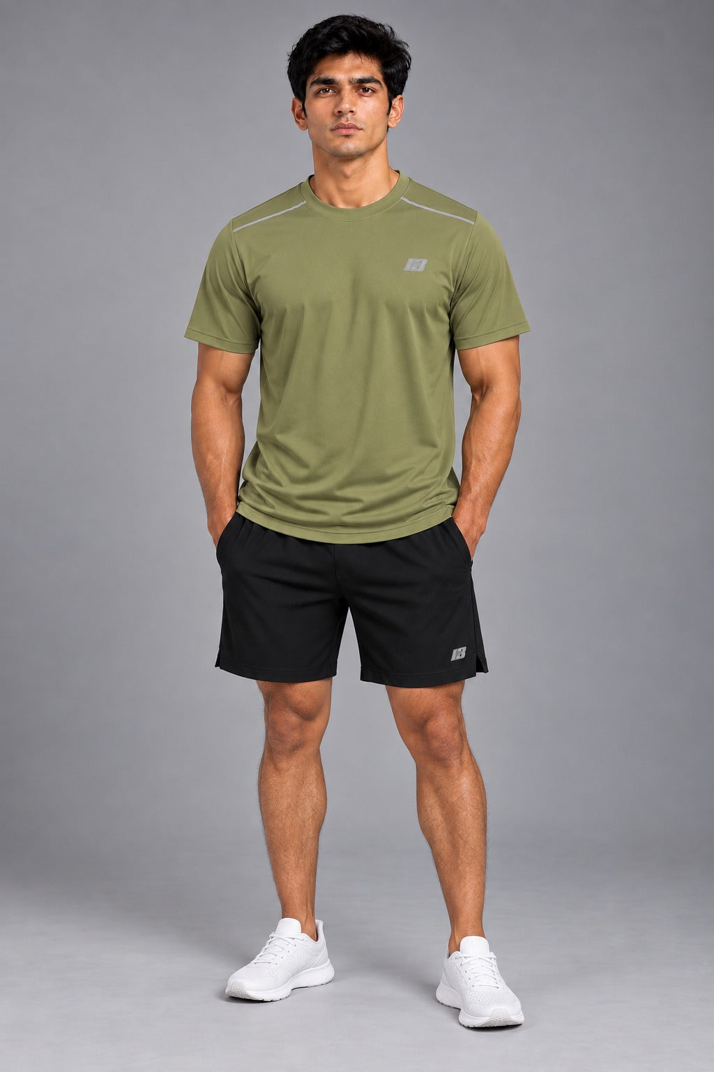 Active Performance Tee – Olive-Green