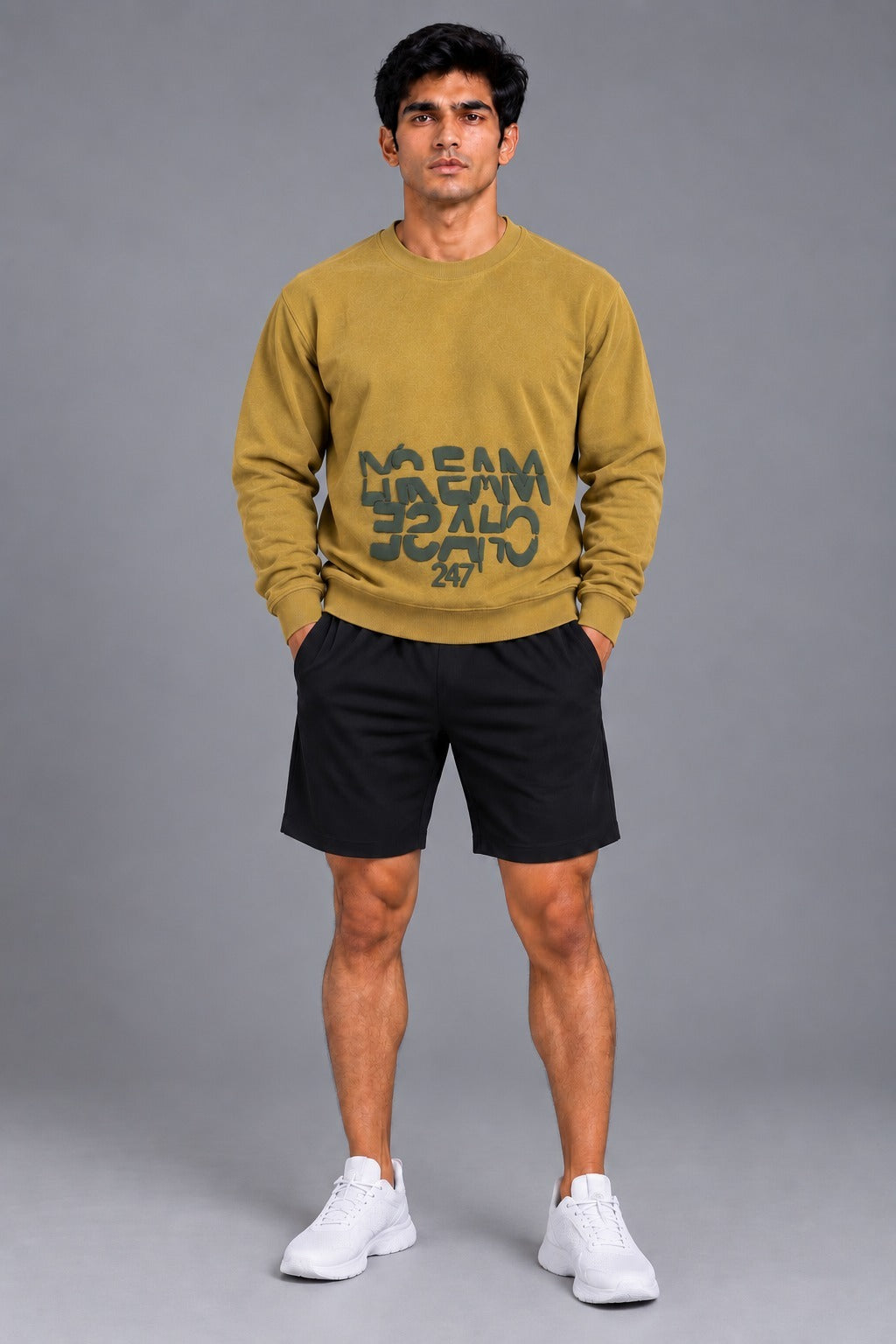 Essential Graphic Sweatshirt – Mustard Yellow