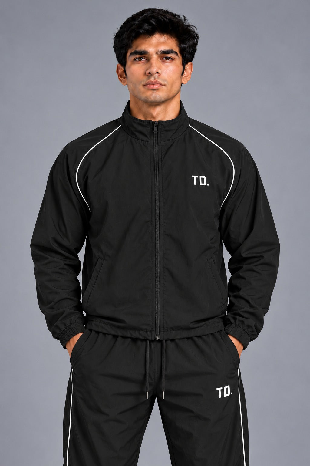 Men's Track Jacket & Jogger Set – Black