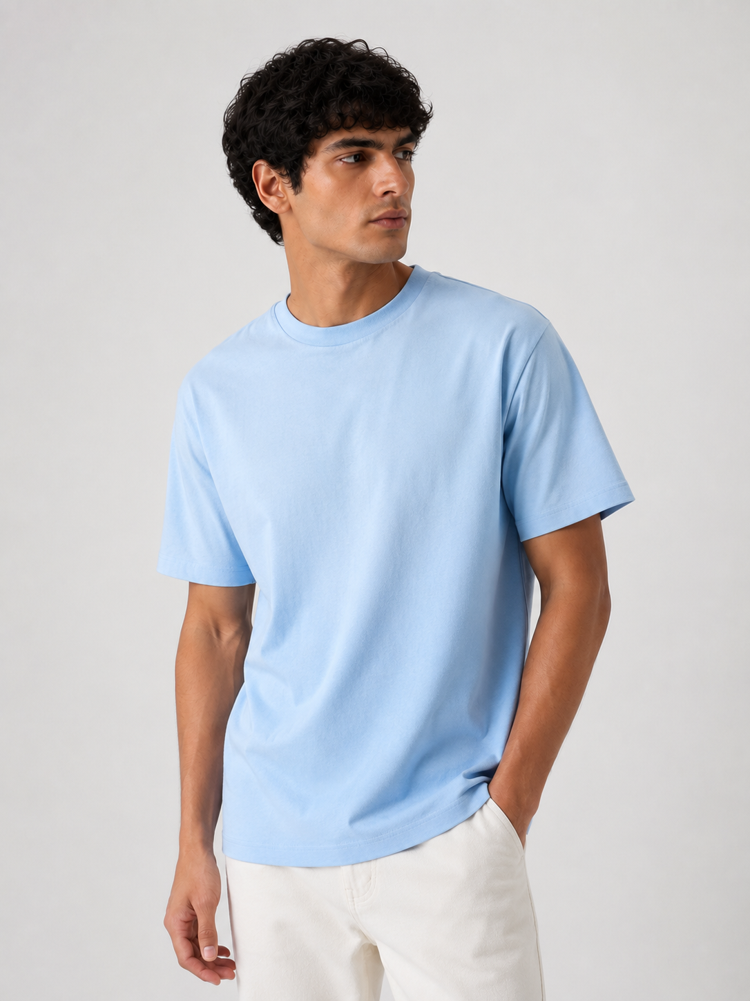 Everyday Cotton Tee - Sky Blue