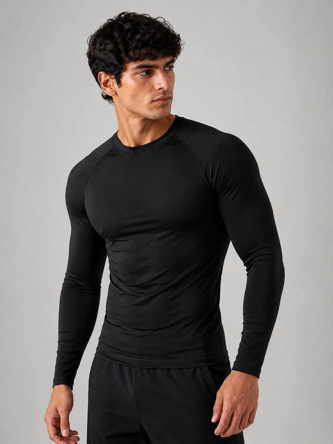 Long Sleeve Compression Shirt – Black