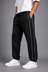 Active Performance Piped Trouser – Black