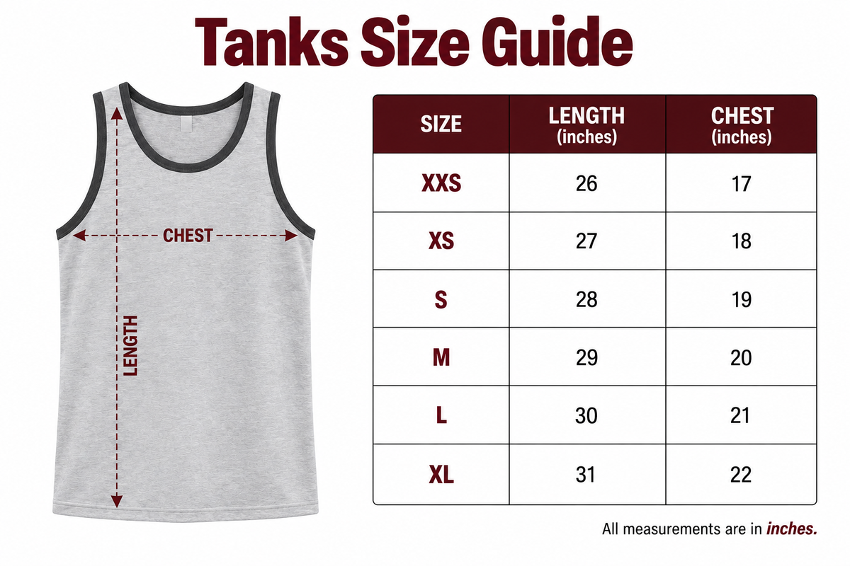 Summit Muscle Tank – Olive Green size guide