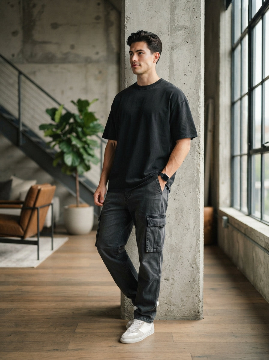 Cotton Washed Oversized T-Shirts