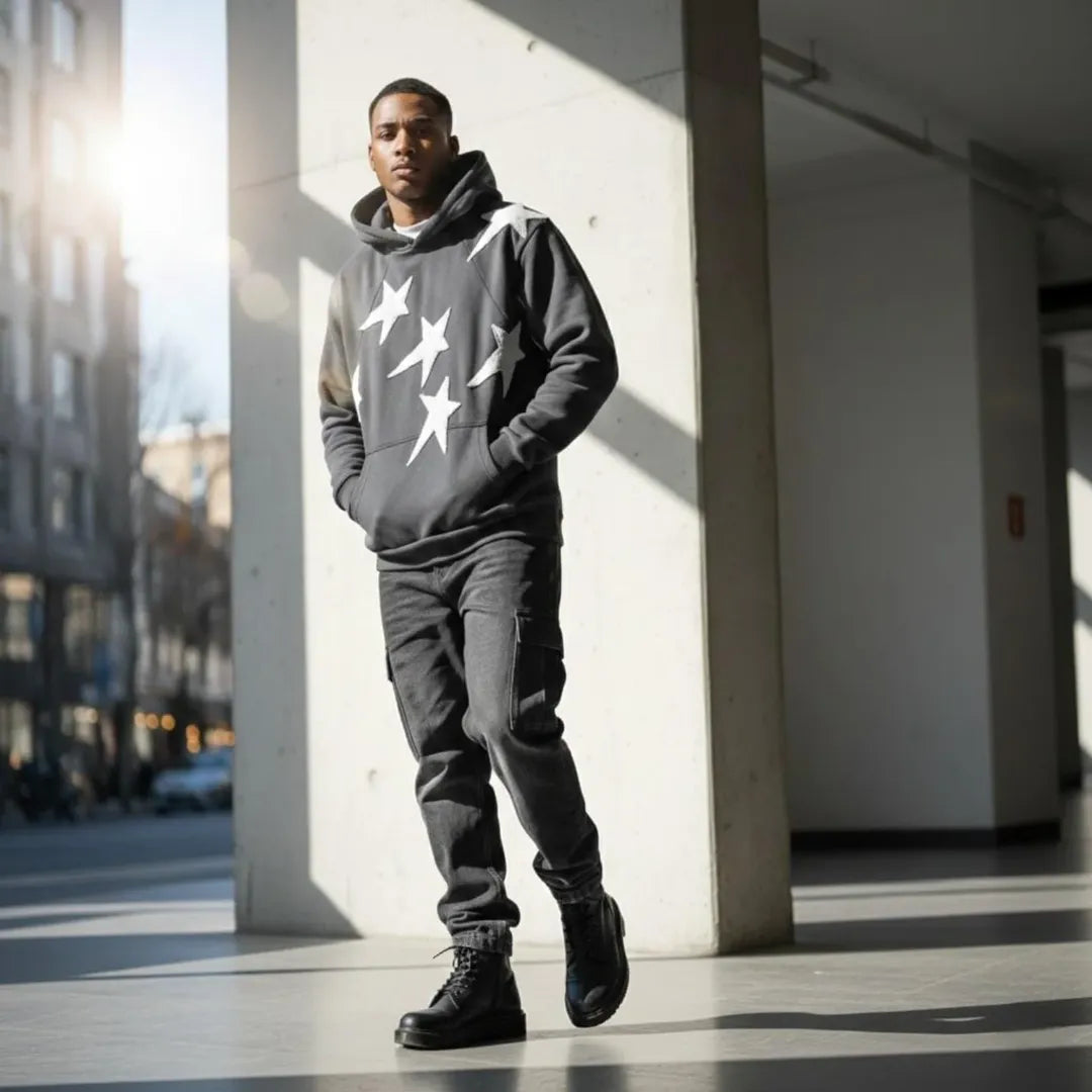 Shooting Star-Hoodie Grey