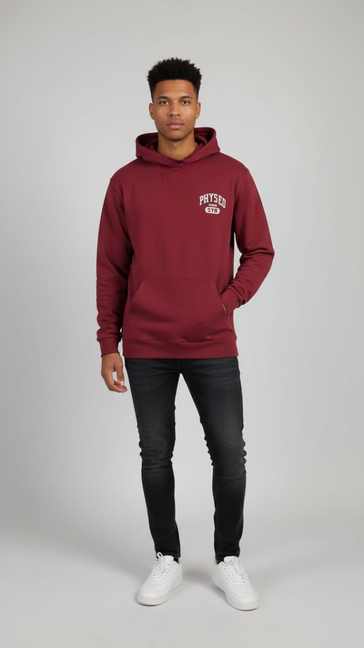 Physed Oversized Hoodie – Maroon