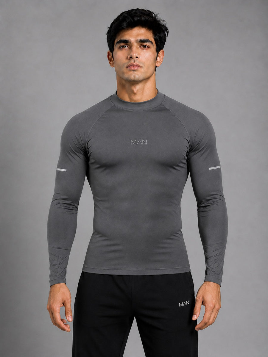 Active Compression Top – Charcoal Gray