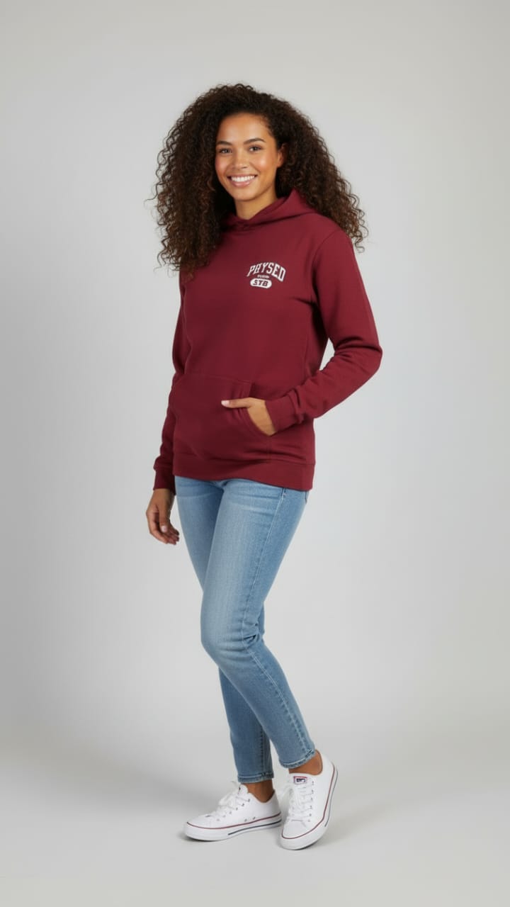 Physed Oversized Hoodie – Maroon